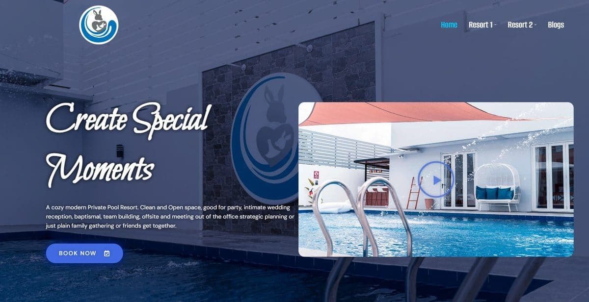 Ri-Lie Private Pool Resort website preview